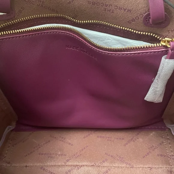 New With Defects MARC JACOBS THE KISS LOCK MINI TOTE Dusty Lilac Multi - Picture 5 of 7